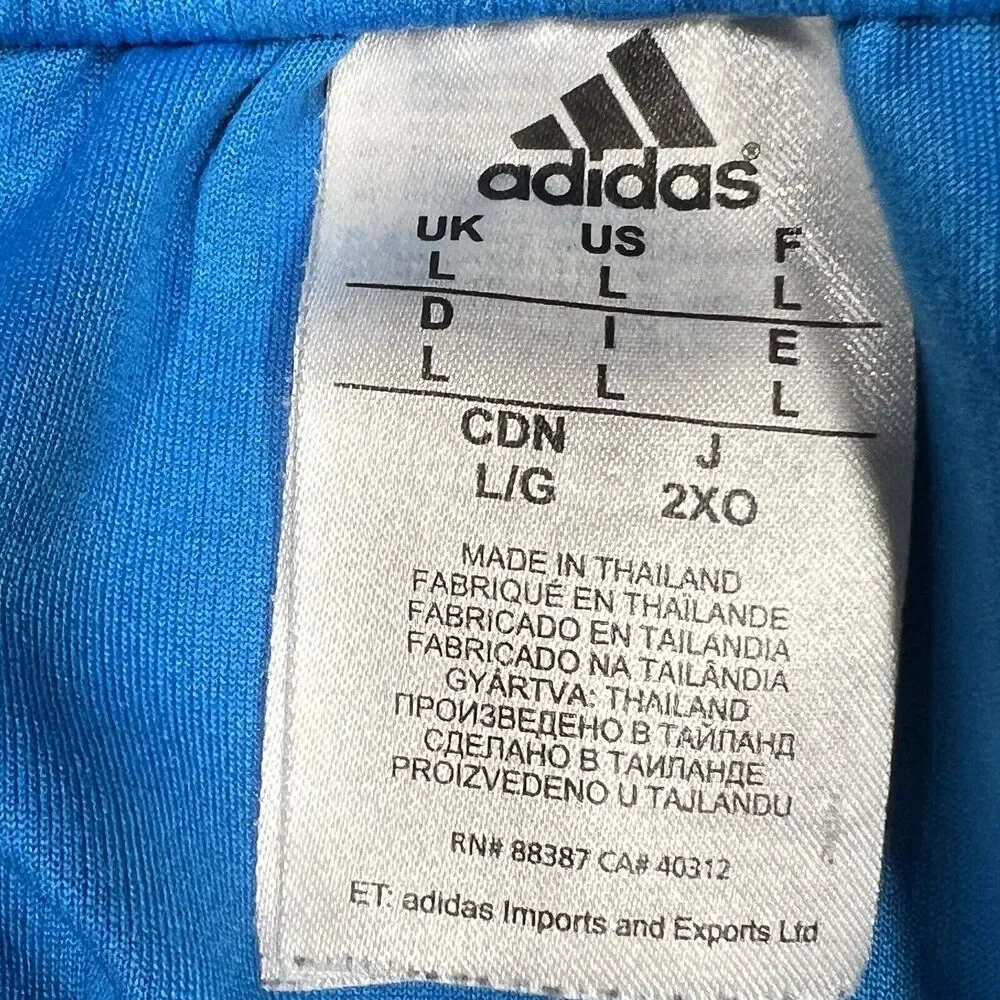 Adidas Shorts Men Large Blue Climalite Athletic Basketball Gym‎ Drawstring